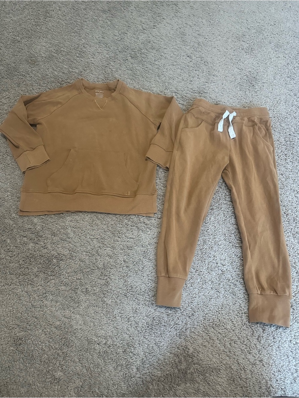Little Bipsy Camel Sweatshirt & Jogger Set